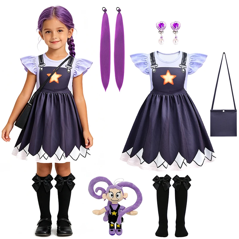 Adventure Game Lily Anime Cosplay Kids Clothes Halloween Birthday Party Fancy Girl Dress Christmas Carnival Children's Costume