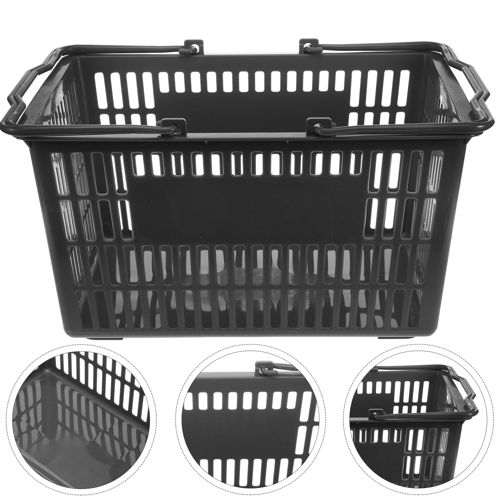 

Thickened Desktop Grocery Container Handheld Organizer Plastic For Sundries Storage With Handle Supermarket