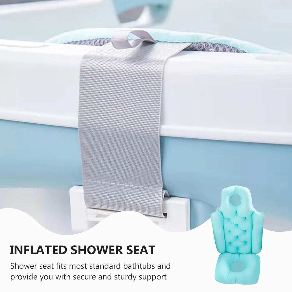 

Bath Tub Cushion Non-Slip Folding Bath Seat Bathtub Pillow Backrest Support Lightweight Portable For Elderly Adults