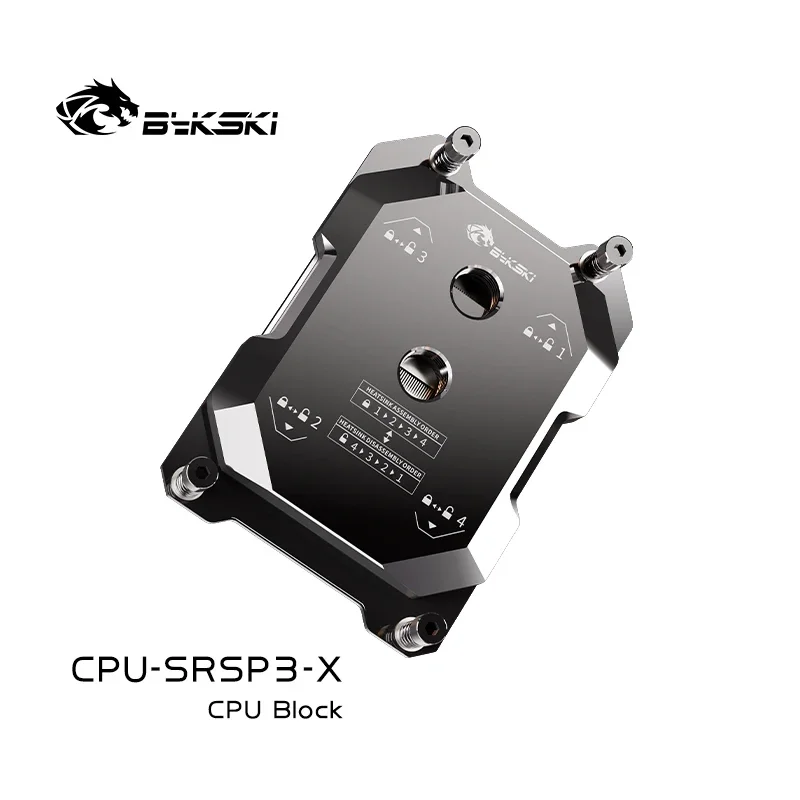 Bykski CPU Water Block Use dla AMD TR4 Socket Prostokątny procesor / miedziany metalowy radiator Płynny układ chłodzenia / CPU-SRSP3-X