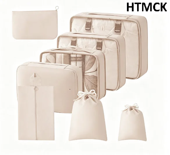HTMCK Set de Organizadores de Viaje Portátiles - Cubos de Embalaje para Ropa, Zapatos y Bolsas de Almacenamiento, Simplifica tus Viajes