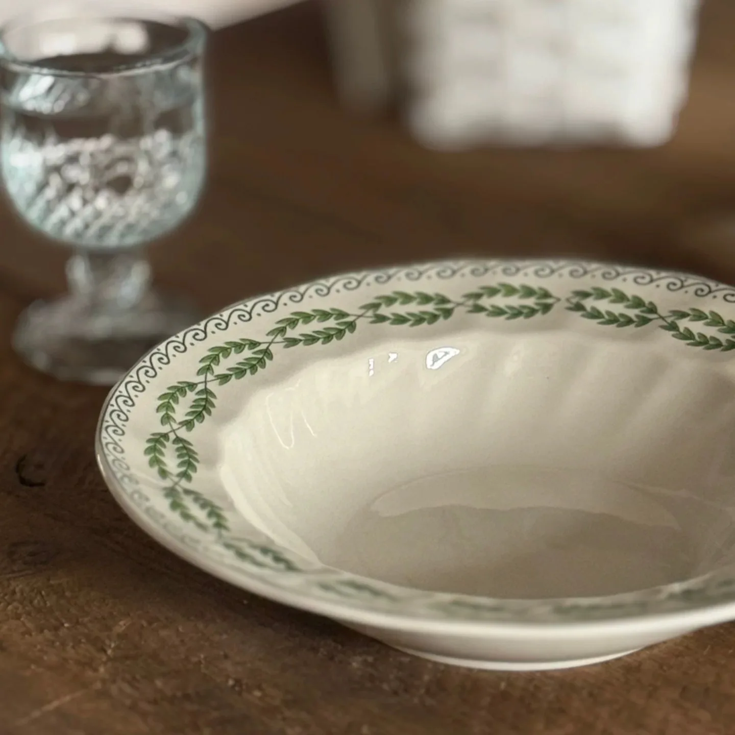 HYS Medieval High Value Vanilla Breakfast Plate Chamomile Composite Glass Plate Salad Plate Ceramic Deep