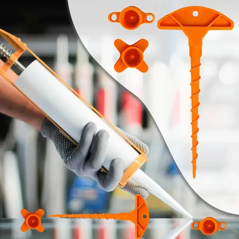 Silicone Sealant Saver Cap and Caulk Gun Nozzle Unclogger Kit Standard Size Reusable Portable Caulk Tube Nozzle Cleaner Durable