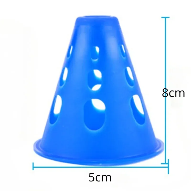 10Pcs Skate Marker Cones Roller Football Soccer Training Equipment Marking Cup Roller Roadblock Accessories Roller Skating Tools