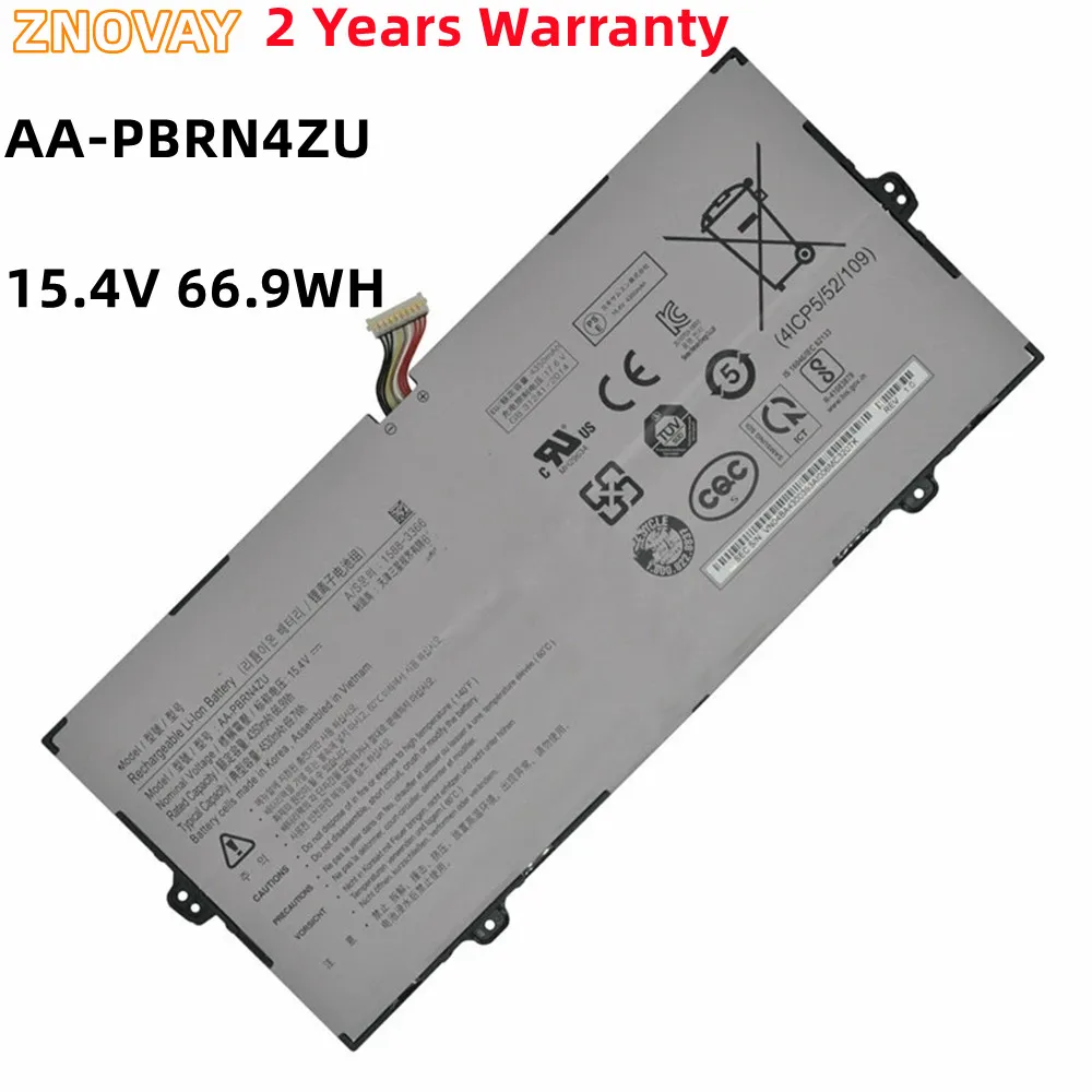 ZNOVAY AA-PBRN4ZU Battery For Samsung 930QCJ 930XCJ 950XCJ NP950QCJ Li-ion Rechargeable Notebook Battery AAPBRN4ZU 15.4V 66.9Wh