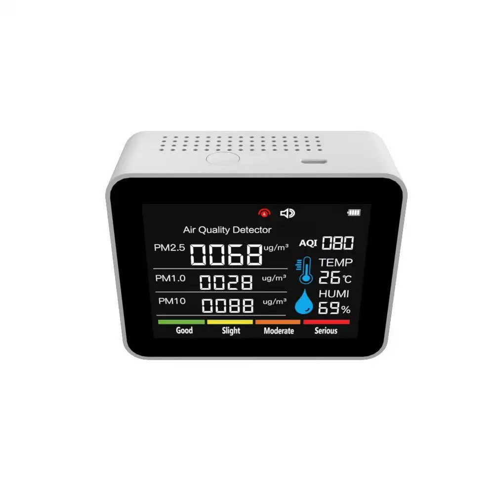 10 In 1 Air Quality Monitor Detector For Carbon Dioxide HCHO TVOC PM2.5 PM10 Hand Tool Power Tool Accessories