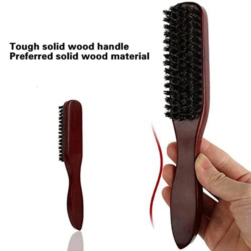 Brosse à cheveux de sanglier, brosse à barbe de barbier, pour femmes et hommes brosse à cheveux brosse à barbe jaune