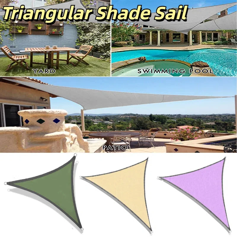 Outdoor Sun Protection Shade Sail, Anti-Uv, Waterproof, Canopy Curtain, Triangular Terrace, Swimming Pool, Beach Shade Sail