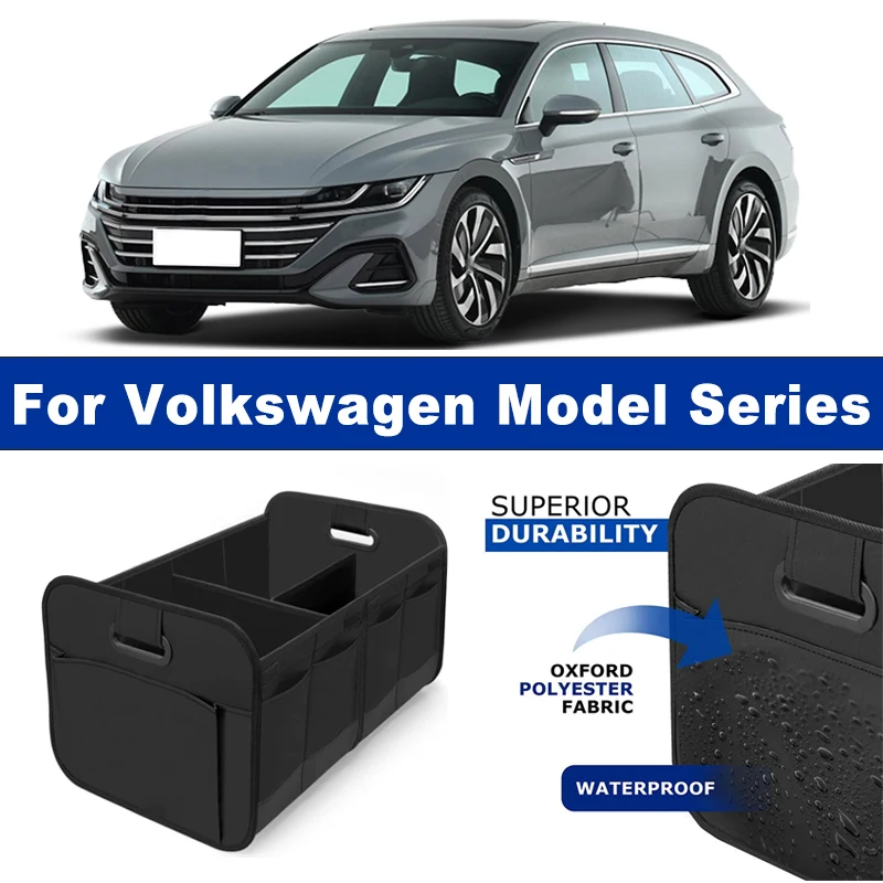 

Foldable Car Organizer Portable Storage Box With Side Net for Volkswagen Golf Polo Passat Tiguan Touareg Jetta Atlas Beetle