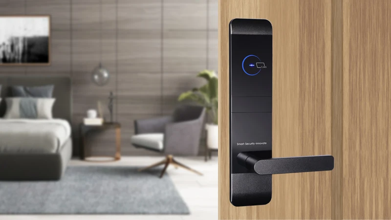 High End Aluminum Alloy Offline RFID Card Key Smart Hotel Door Lock