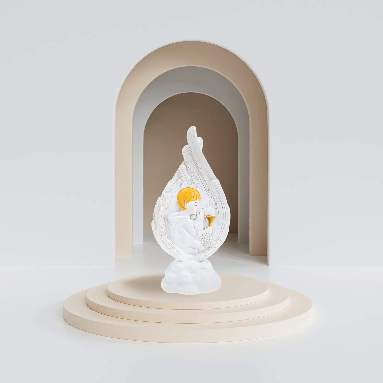 

Имитационная статуэтка Иисуса: Элегантное настольное украшение для офиса и дома, христианский подарок, декор для церкви, из смолы