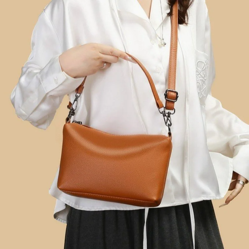 

Fashionable Leather Women's Shoulder Bag High-End Luxury Brand Trendy Design Daily Commuter Vintage Casual Bag​