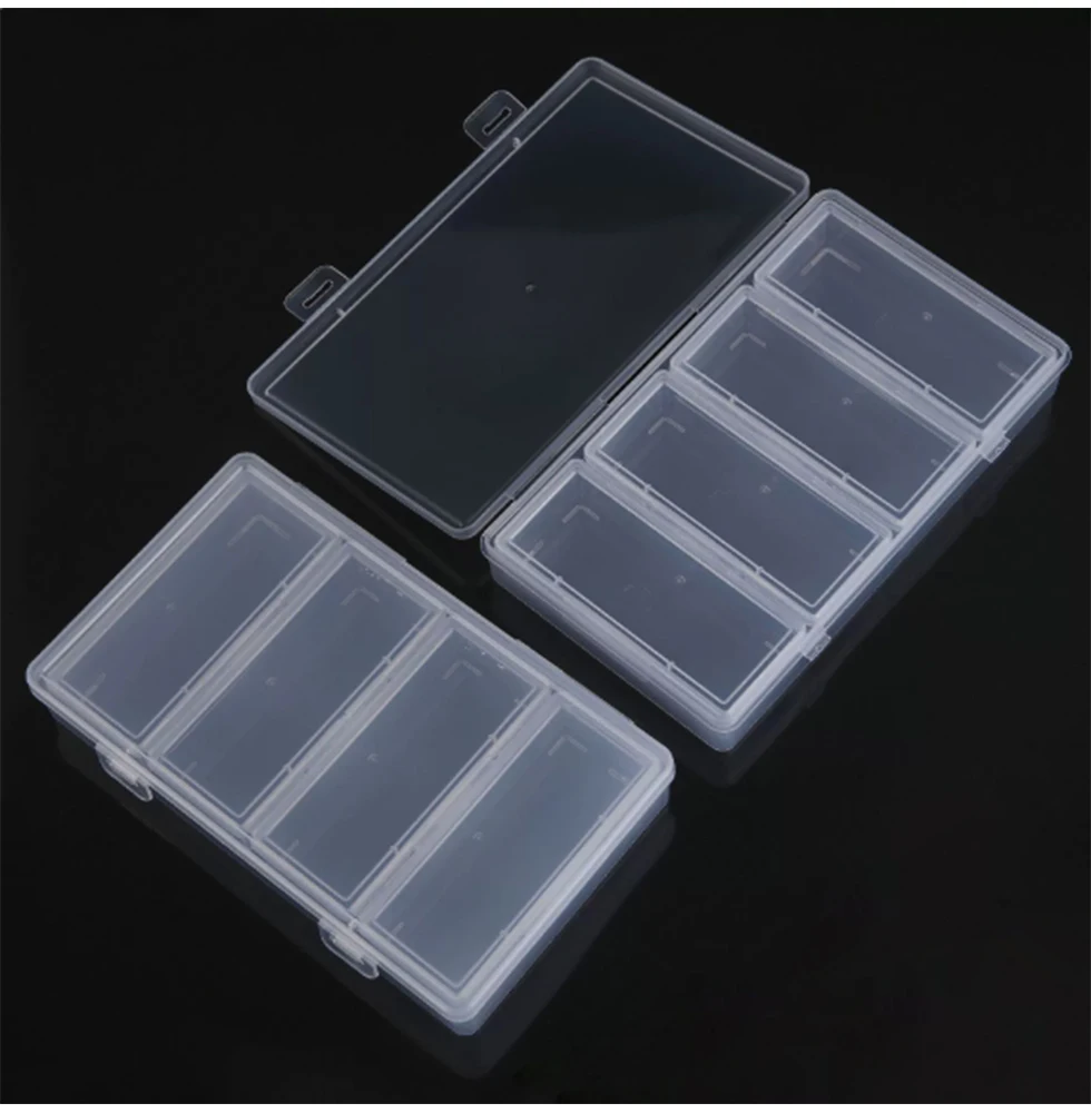 4-panel independent transparent box DIY accessories classification storage box Plastic fishing gear