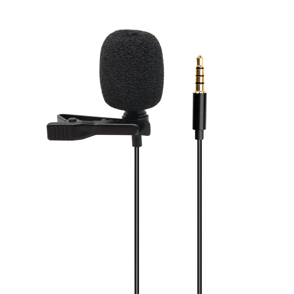 3.5MM 4-section Mini Lavalier Microphone Stereo For Mobile Phone Conference Speech Audio Video Lapel Microphone 1pcs