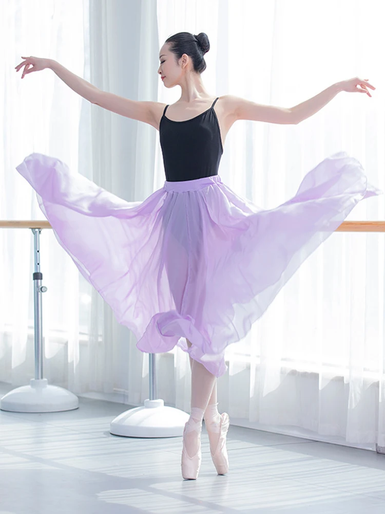 New Woman 720 Degree Classical dance clothes women elegant performance clothes gauze skirt large swing ballet practice clothes