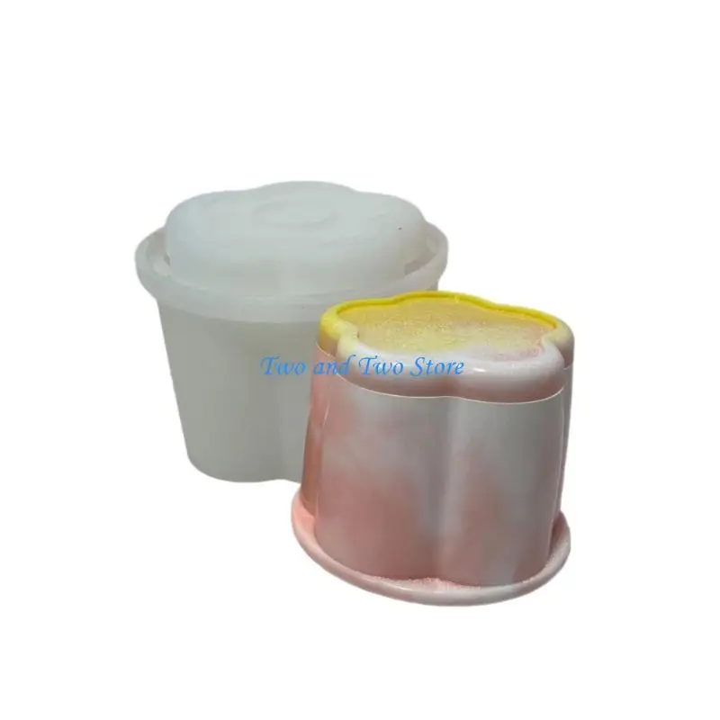 

HX6F Jar Silicone Resin Mold with Lid Crystal Epoxy Resin Molds Plaster Mold