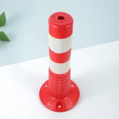 Reflecterende wegkolom Anti-botsing veiligheidsstapel Duurzame kunststof Verkeersfaciliteit Slijtvaste waarschuwingskolom Verstelbaar