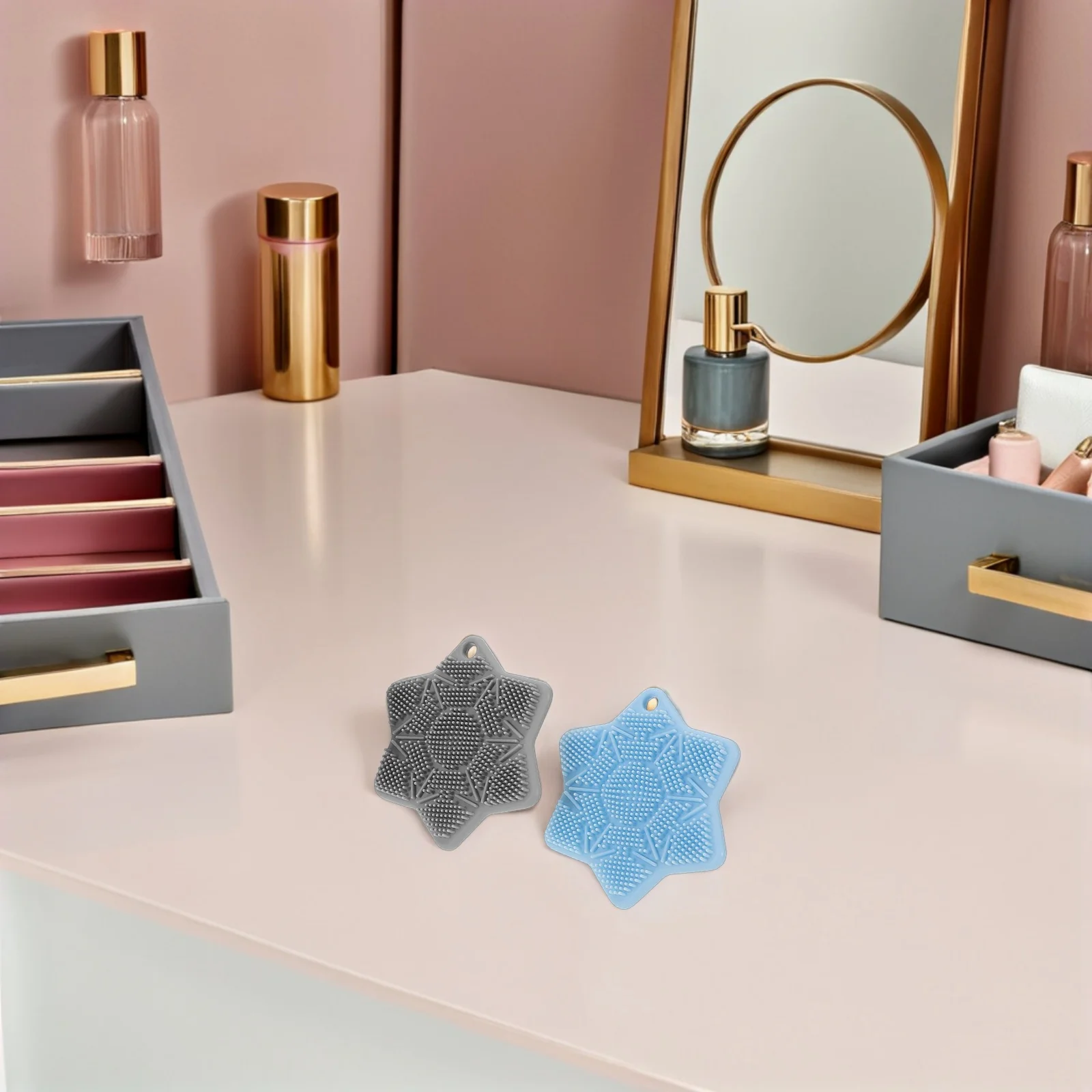 4개입 실리콘 얼굴 스크러버 부드러운 브러슬 깊은 모공 청소 부드러운 각질 제거 방수 휴대용 민감성 피부용