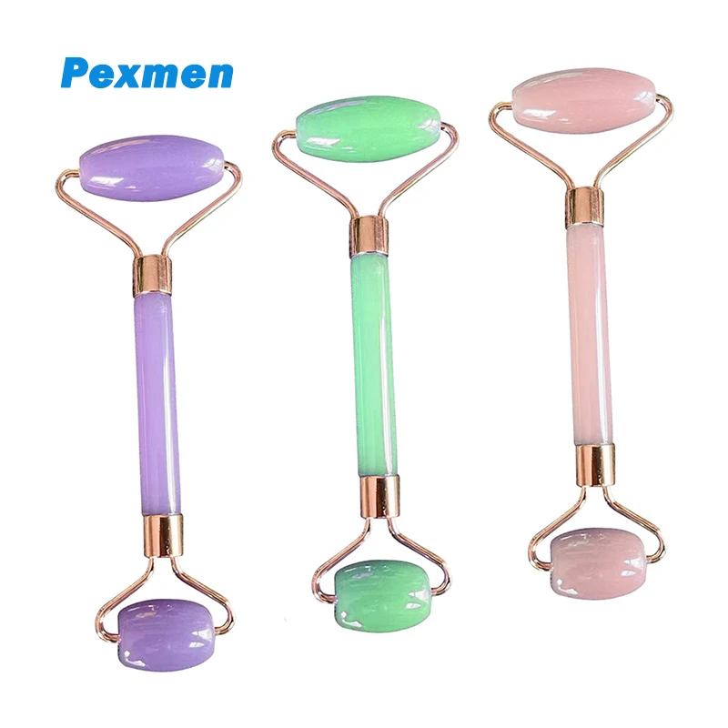 Pexmen Anti-Aging Rollers Gua-Sha Facial Tool Face Skincare Routine Lifting for Lymphatic Drainage Relieve Fine Lines & Wrinkles