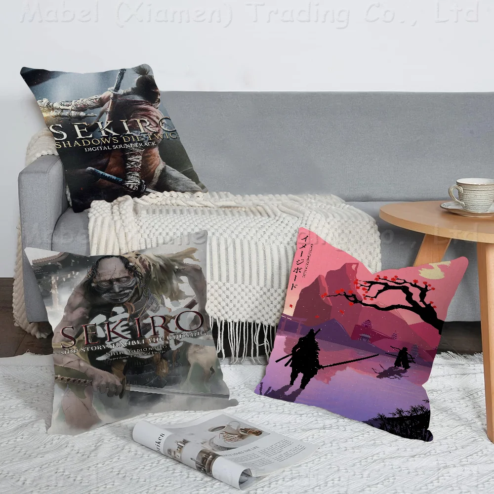 The Game S-SEKIRO Shadows Die Twice Cushion Cover Car Throw Pillow Case For Sofa Car Christmas Gift 40x40cm 45x45cm