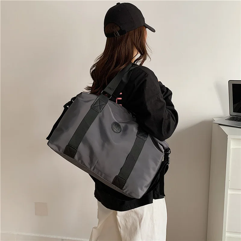 Bolsa de viagem portátil de grande capacidade, bolsa esportiva e fitness, armazenamento leve, bolsa de bagagem, um ombro, bolsa de viagem crossbody