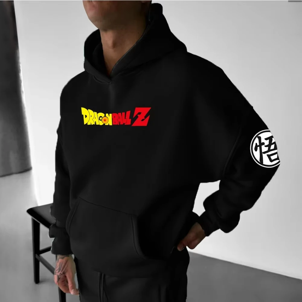 Dragon Ball Men's Hoodie Sweater Goku Kakarot Anime Spring And Autumn Boys Children's Long Sleeve Parent-Child WearWinter
