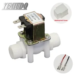 1/2 Male Thread Solenoid Valve +Waterproof Cover 220V DC 12V 24V Water Control Valve Controller Switch NC NO Water Valves