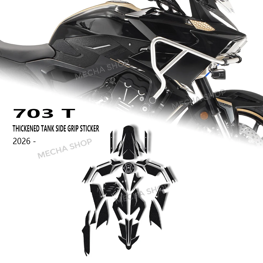 

703T Tank Pad Protector Sticker Frosted Decals Gas Fuel Knee Grip Traction Accessories For Zontes 703 T 2026