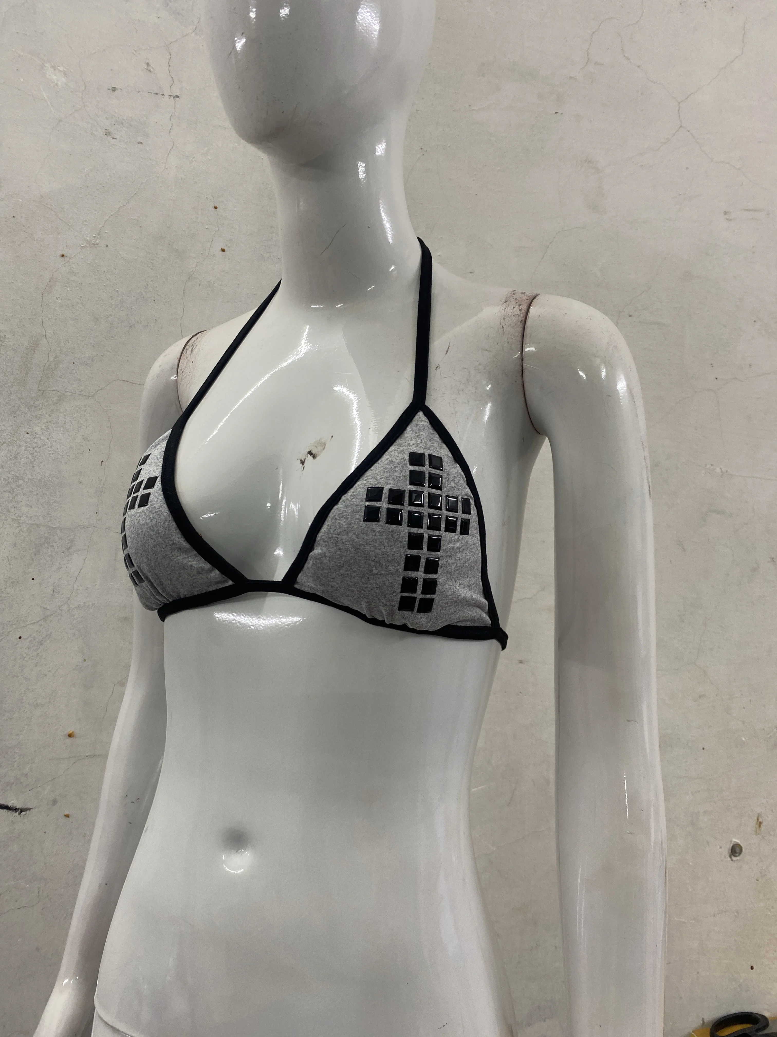 بيكيني بنمط الرغبة النقية، تصميم حزام كوب مثلث من قطعة واحدة، ملابس سباحة على الشاطئ لقضاء العطلات على الشاطئ، خصر مرتفع ورفع الورك