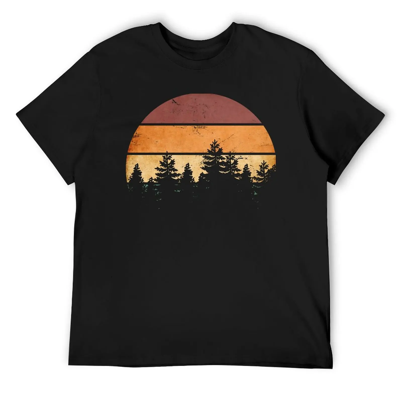 Wildlife Trees Outdoors Nature Retro T-Shirt vintage anime shirt shirts graphic quick-drying vintage Men's t-shirt