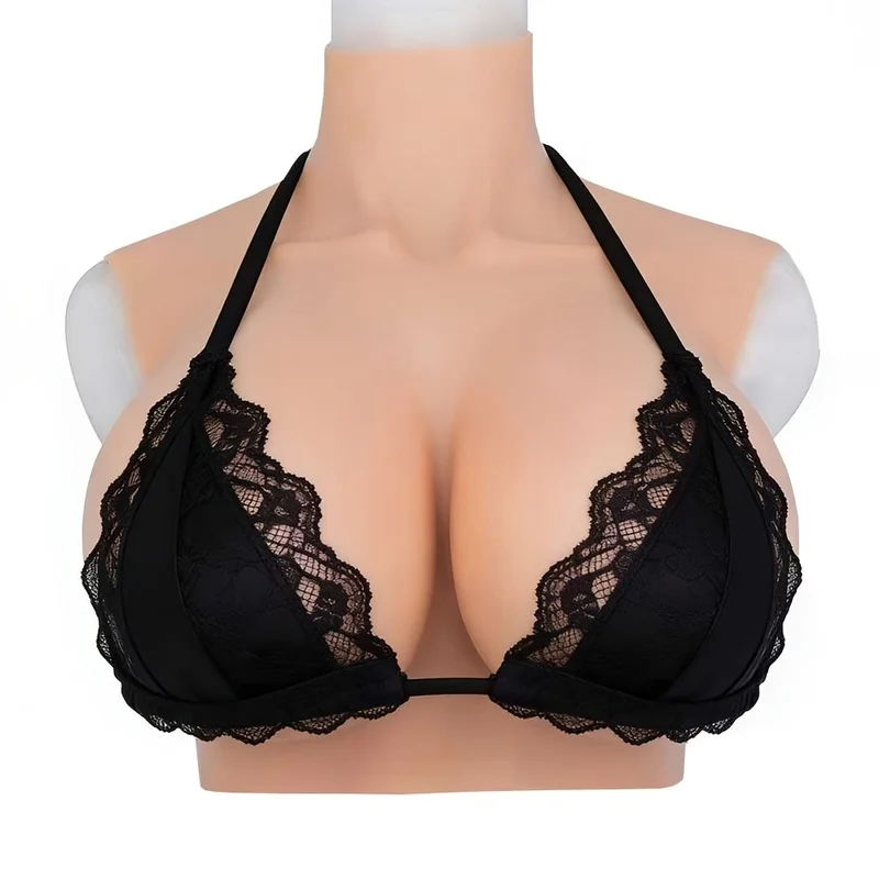 Silicone Breast Plates with a High Neck Silicone Breast Armor And Form-Fitting Plastic Vests Designed for Film Props &Procedures
