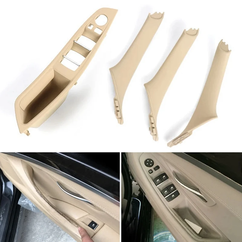 Car Inner Door Panel Handle Pull Trim Set For BMW F10 535I 550I 528I Inner Armrest Handle 51417261929 51417225873