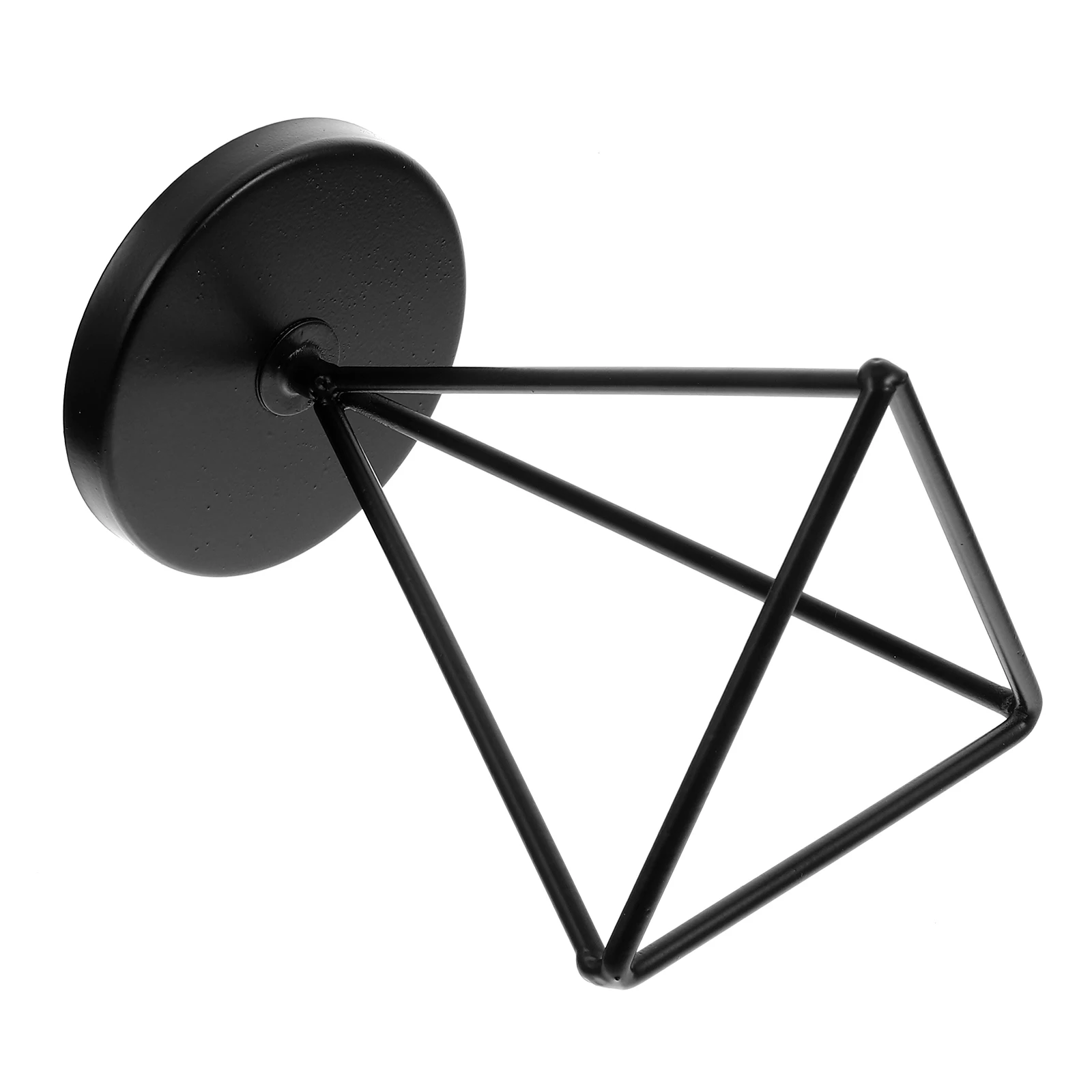 

Geometric Iron Holder Hollow Candlestick Stand Home Decorative Banquet Tabletop Craft Cubic Wrought Iron Elegant Dining