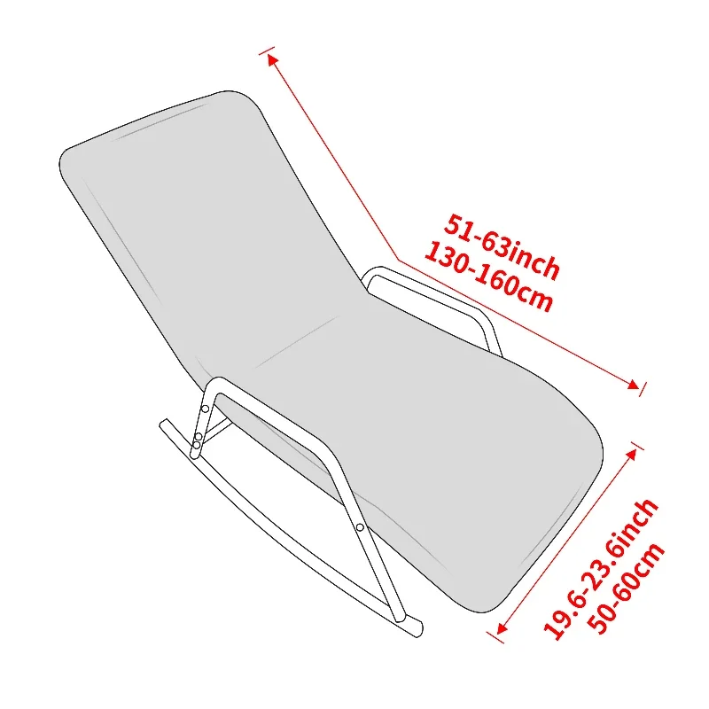 1PC Solid Color Rocking Chair Covers Elastic All-inclusive Lounge Seat Cover Folding Bed Recliner Chairs Cover for Balcony Home
