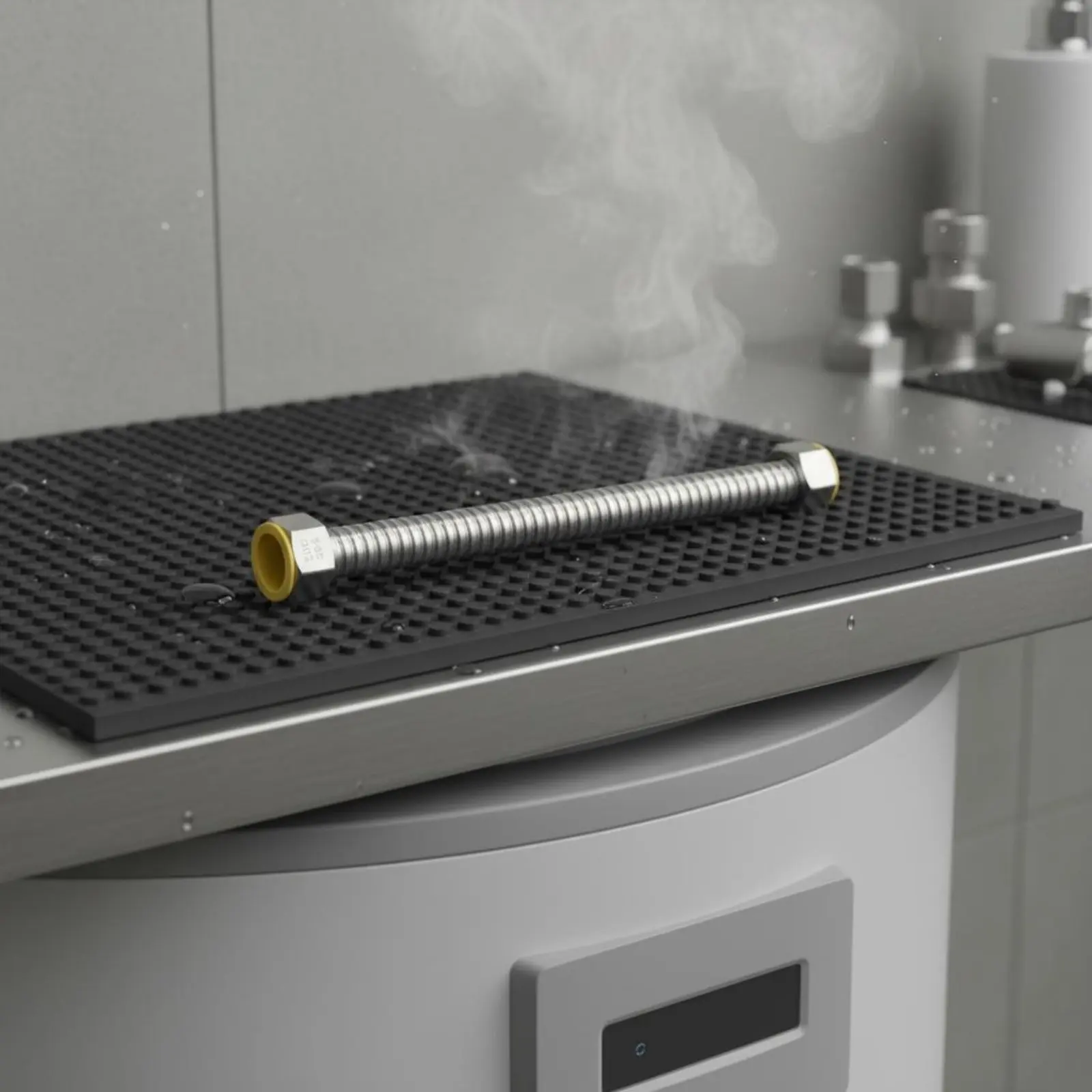 Corrugated Inlet Hose Long-Lasting Corrugated Water Heater Hose Plumbing Hardware High Pressure for Bathroom