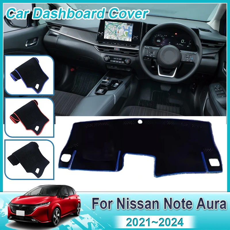

Коврик от солнца для Nissan Note Aura e-Power E13 MK3 2021 2022 ~ 2024, защитный чехол для приборной панели автомобиля, избегайте света, аксессуары для ковров