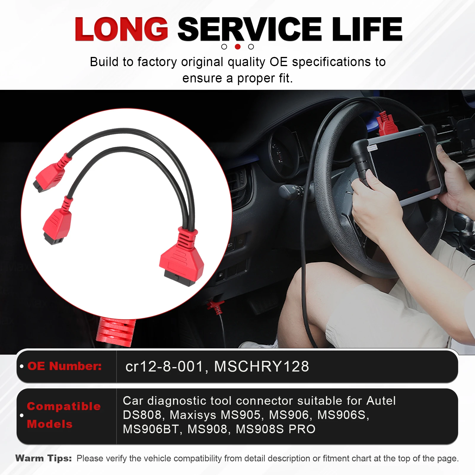 Picture 4: 12+8 FCA Programming Cable for Chrysler Security Gateway Module OBD2 Scanner Universal Adapter Cable Used With Autel Launch