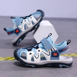 Summer Kids Beach Sandals Shoes Closed Toe Anti Bump Children's Walking Flat Shoe Outdoor Breathable Boy's Soft Sole Sandals