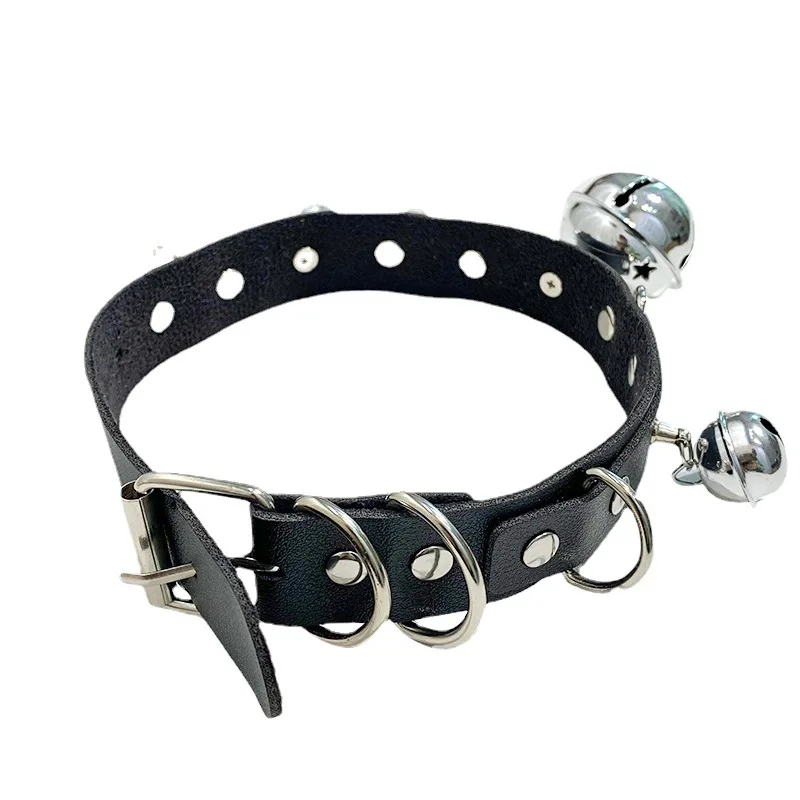 패션 소녀 나이트 바 본디지 초커 하라주쿠 고딕 블랙 고스 펑크 섹시한 PU 가죽 칼라 Chocker Crash Bell 초커 목걸이