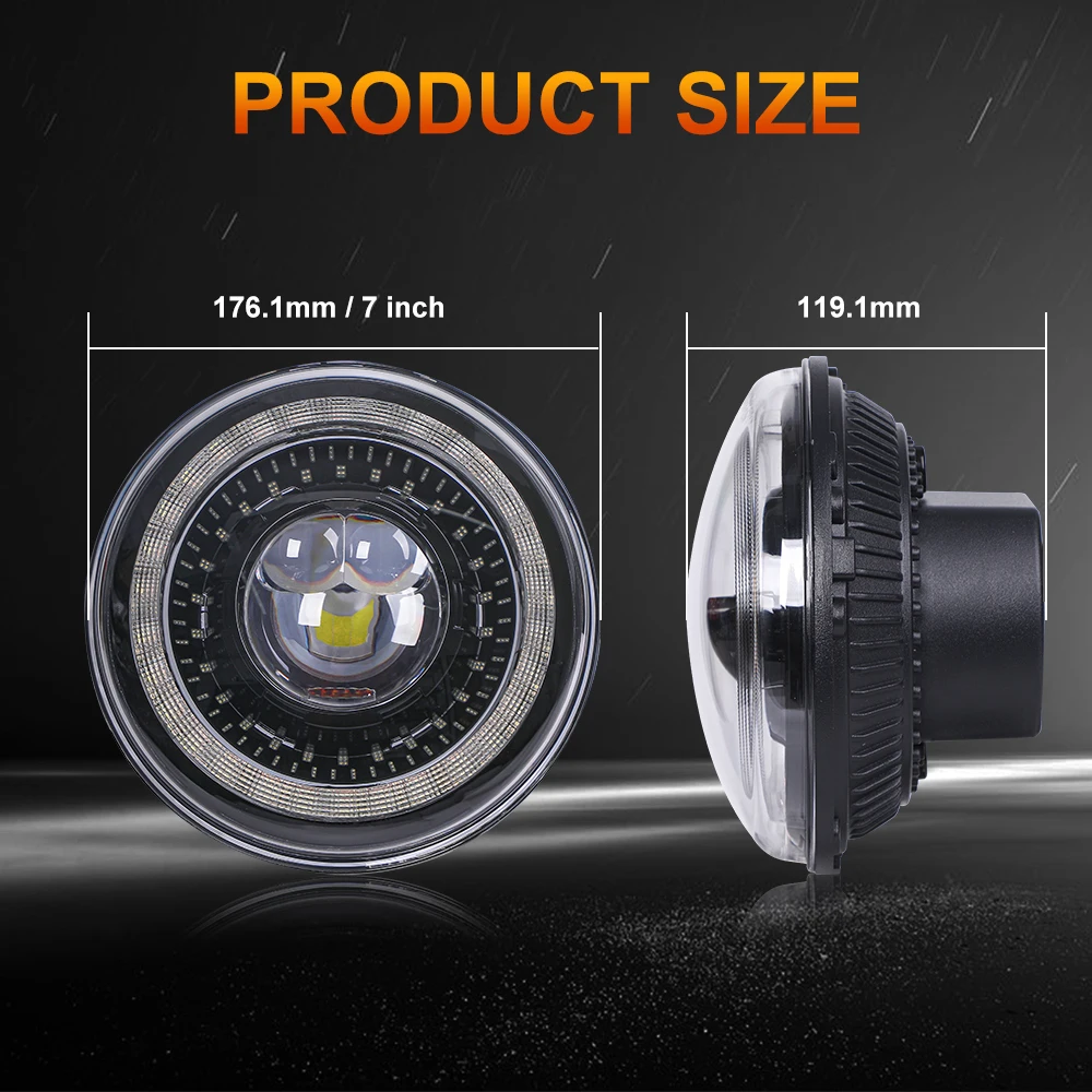 Lampu Depan LED Emark 7 Inch U - Motorcycle Led Headlight Bulb H4 ulasan dan harga