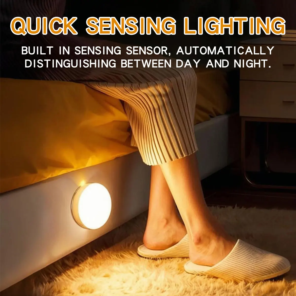 Lampada da notte a LED con sensore di movimento Lampada da notte ricaricabile USB per armadio da cucina Lampada da armadio Scala Luce da armadio a LED senza fili