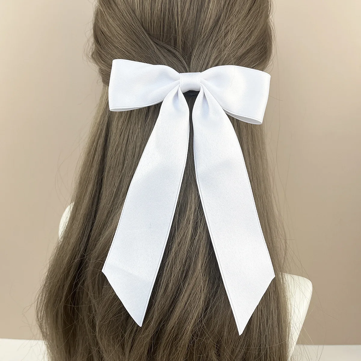 36 pzas/lote 5 "horquilla con lazo para el pelo liso para mujeres y niñas, pinzas para el pelo con cinta larga, pajaritas negras, blancas y rojas, Clip superior, sombreros femeninos