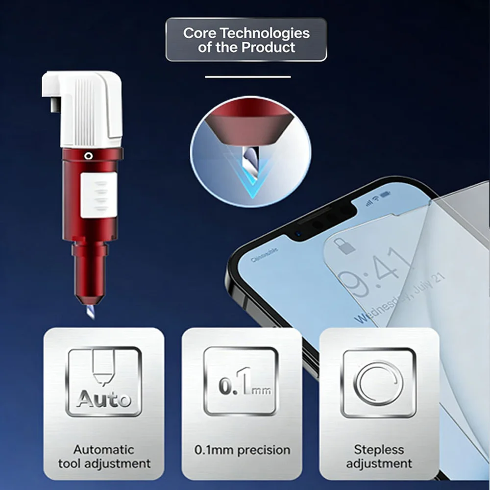 TPU/EPU/PET Hydrogel Film Plotter with Smart Cloud Database for All Mobile Phone Models Screen Protector Cutting Machine