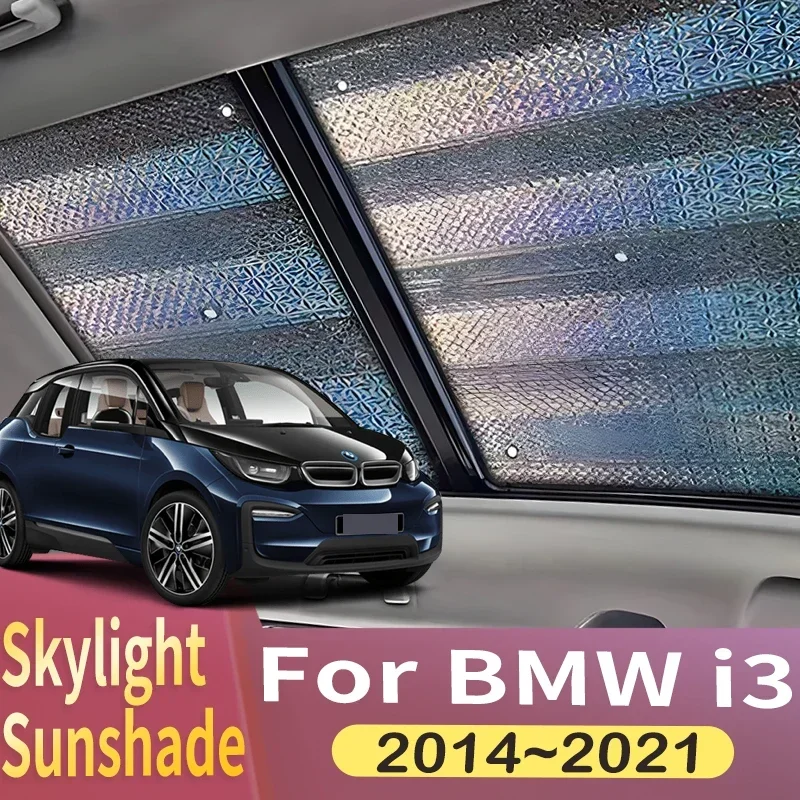 Sunroof Sunshade Suitable For BMW i3 I01 2014~2021 2016 2017 2018 2019 Car Panoramic Roof 2X Heat Shield Window Sunshade Anti-UV