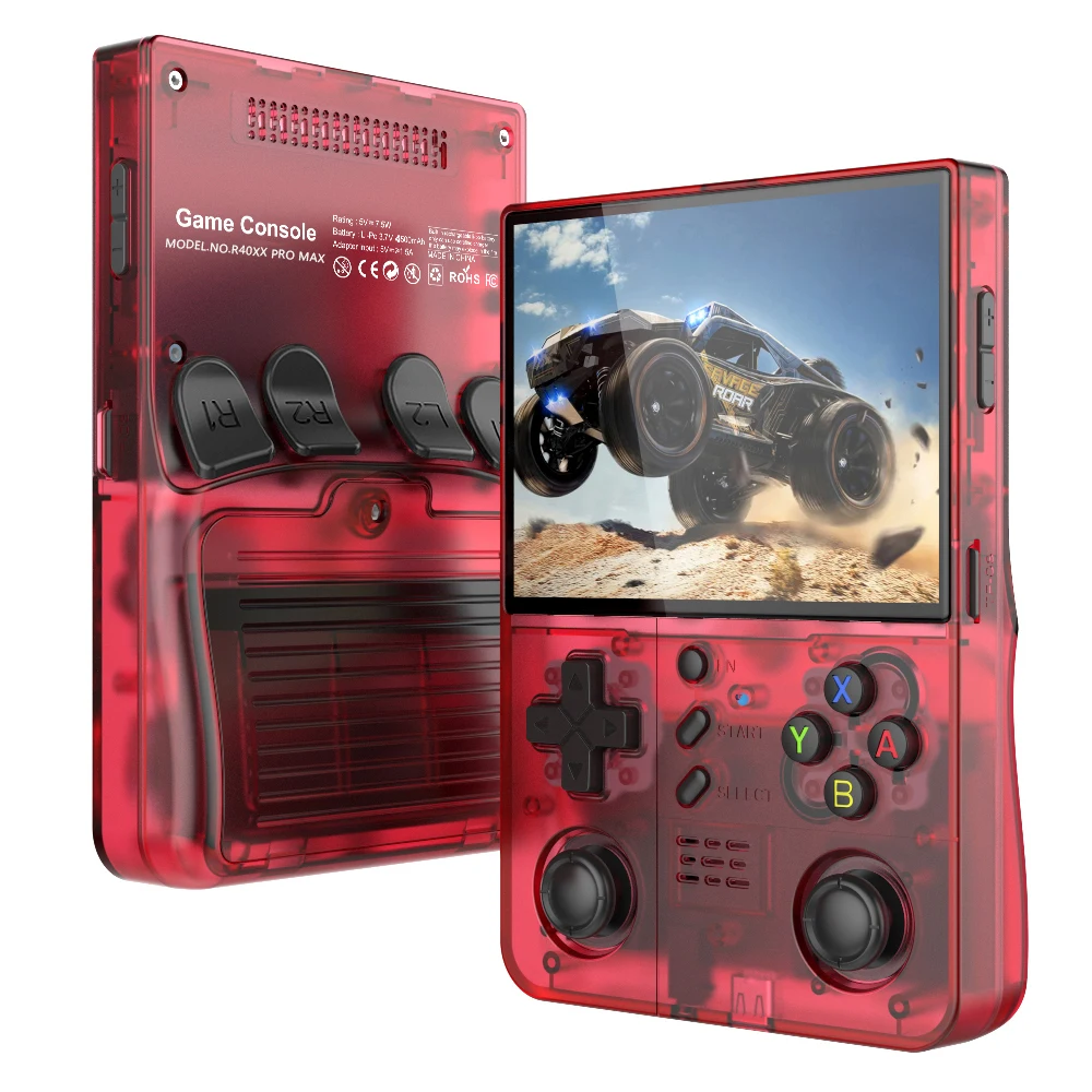 BOYHOM R 40XX Pro Max Retro-Spielekonsole 4,2 Zoll IPS-Bildschirm 4000mAh Tragbare Handheld-Konsole Eingebautes WLAN R0XXPRO Kindergeschenk