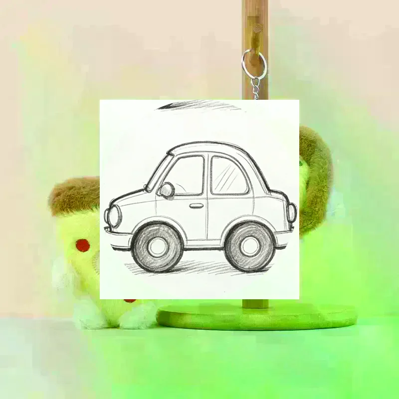 

[JT]1Pc Creative Cute Cartoon Pizza Sandwich Plush Keychain Versatile Stuffed Doll Pendant for Backpack Accessories