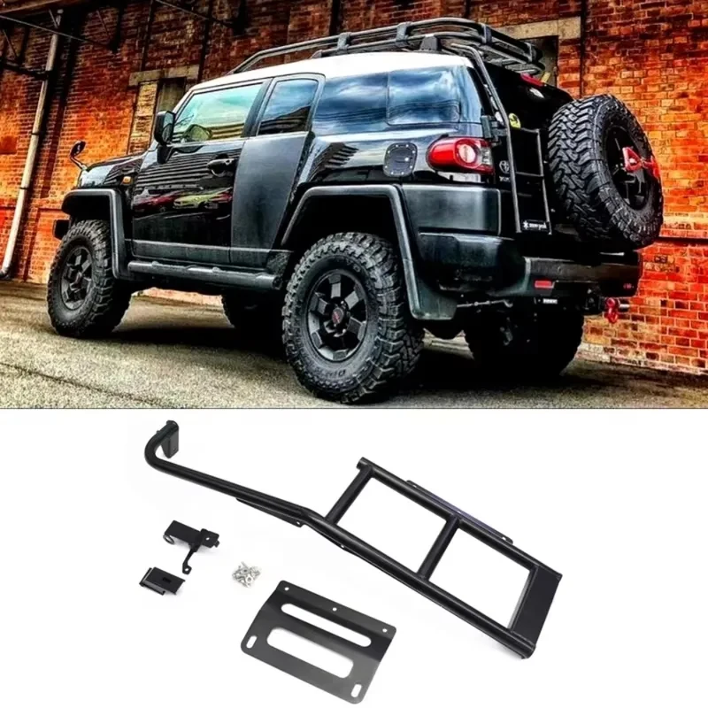 High Quality Cruiser Rear Door Climbing Ladder – High Strength Steel, Rustproof, Easy Roof Access, Essential Off-Road