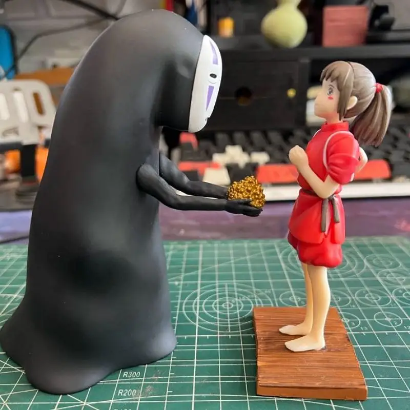 11Cm/13Cm Classics Japanese Anime Spirited Away Figure Ogino Chihiro No Face Man Pvc Model Statue for Children Birthday Present