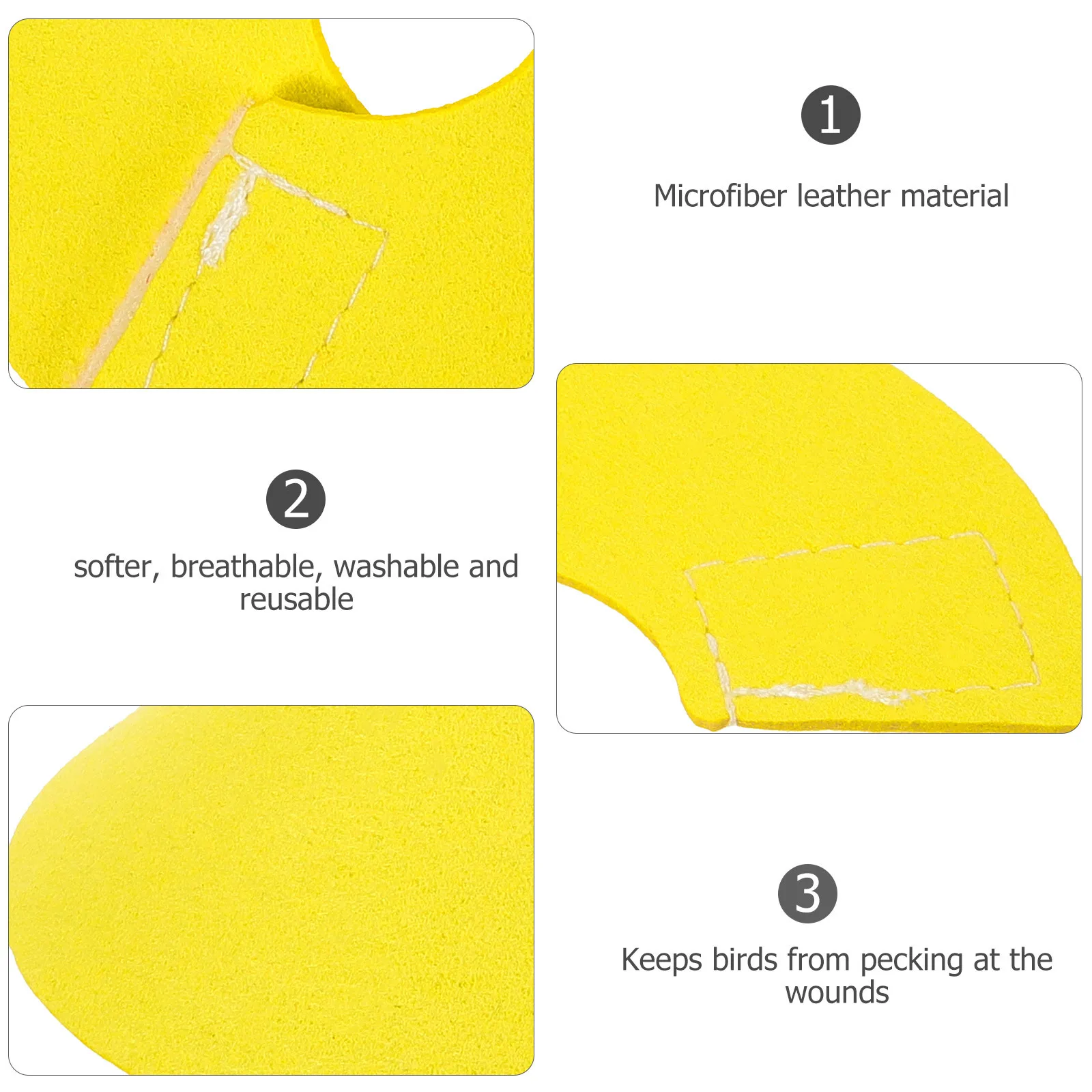 

Parrot Collar Anti-Biting Neck Cone for Bird Recovery Safe Washable Microfiber Comfortable Pet Protection Gear