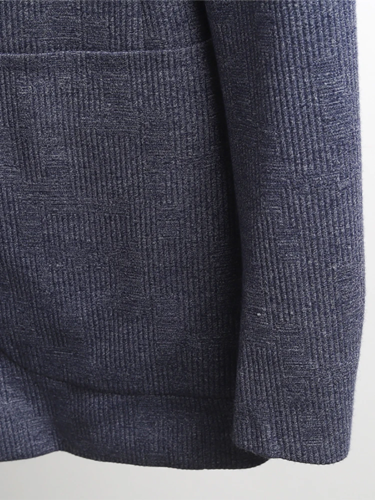 

Мягкий и тонкий мужской деловой повседневный однотонный костюм Jaet, осень-зима, Thiened Long Sve Stand Fit No-Cuff Sle